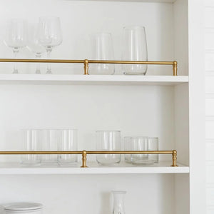 Solid Brass Gallery Rail – Unlacquered Shelf Railing for Kitchen Cabinets - Zayian