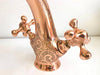 Ladda in bild i Galleri Viewer, Vintage-Inspired Handcrafted Powder Room Copper Faucet