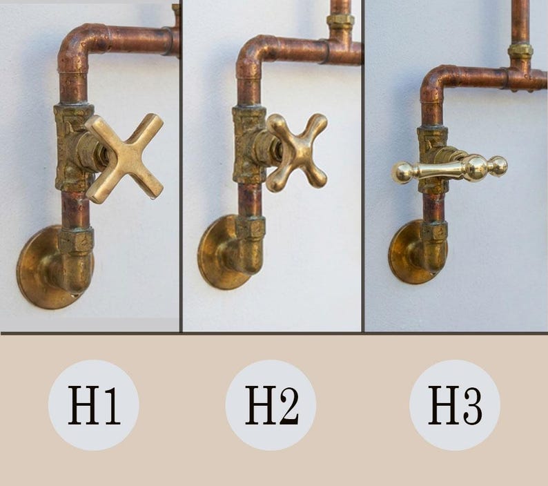 Handmade Copper Outdoor Shower – Wall Mounted Exposed Pipe System - Zayian