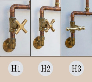 Handmade Copper Outdoor Shower – Wall Mounted Exposed Pipe System - Zayian