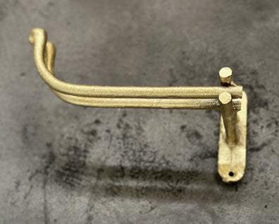 Handmade Brass Toilet Paper Holder - Solid Unlacquered Wall Mounted Bathroom FixtureHandmade Unlacquered solid Brass Toilet Paper Holder