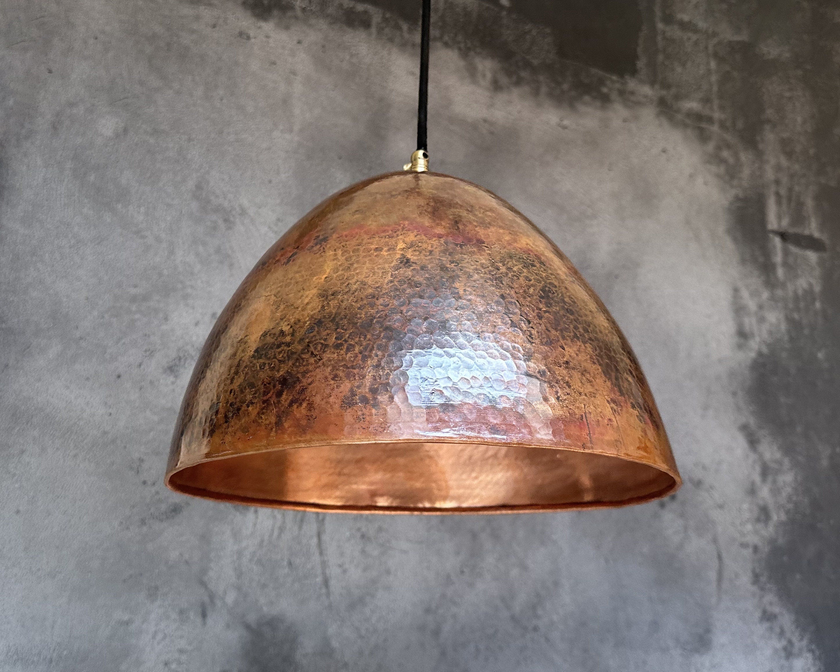 Rustic Copper Lights Rustic Copper Pendant Light for Kitchen Island Lighting