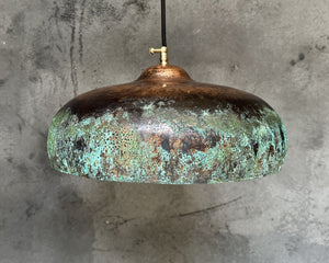 Green Patina Pendant Light, Black Copper Kitchen Island Lighting - Zayian