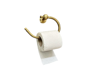 Handcrafted Solid Brass Wall Mount Toilet Paper Holder - Zayian