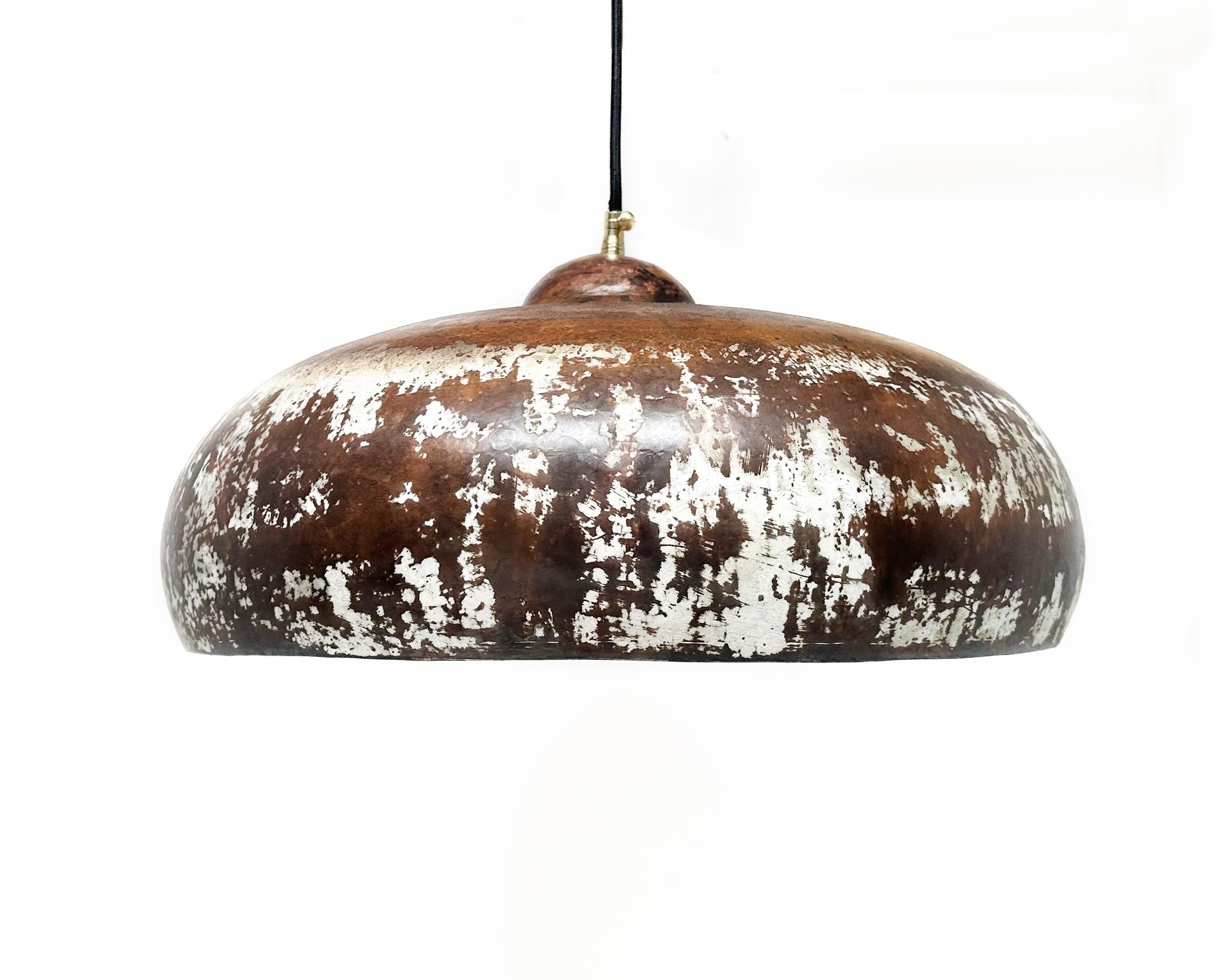 Patina Copper Pendant Light ,Rustic Copper Kitchen Island Lighting - Zayian