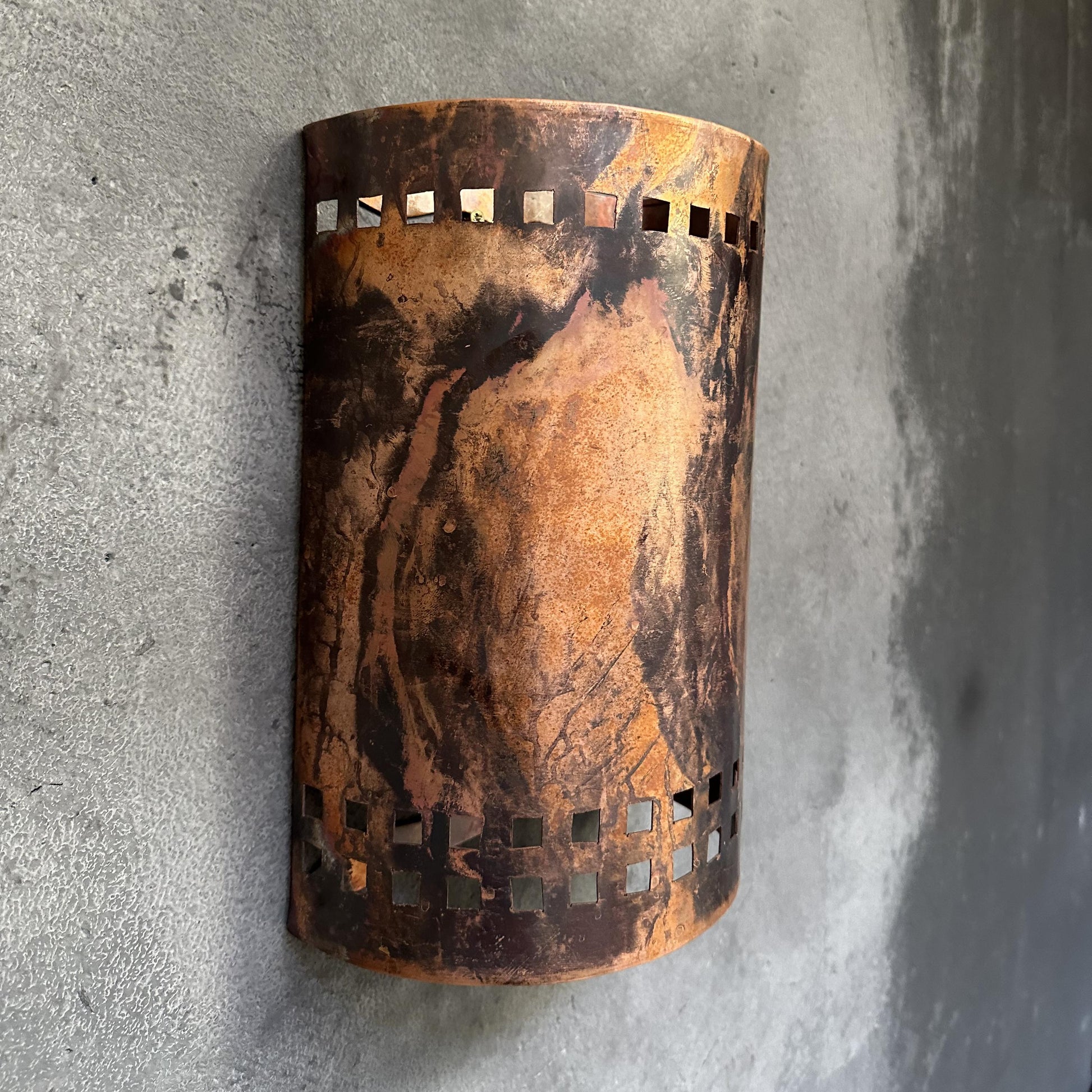 Half Round Wall Sconce Lamp, Copper Outdoor Wall Light Fixtures - Zayian