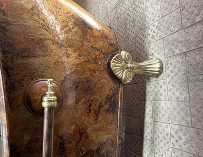 Clawfoot Copper Bathtub, Copper Soaking Tub With Patina FinishClawfoot Copper Bathtub, Copper Soaking Tub With Patina Finish