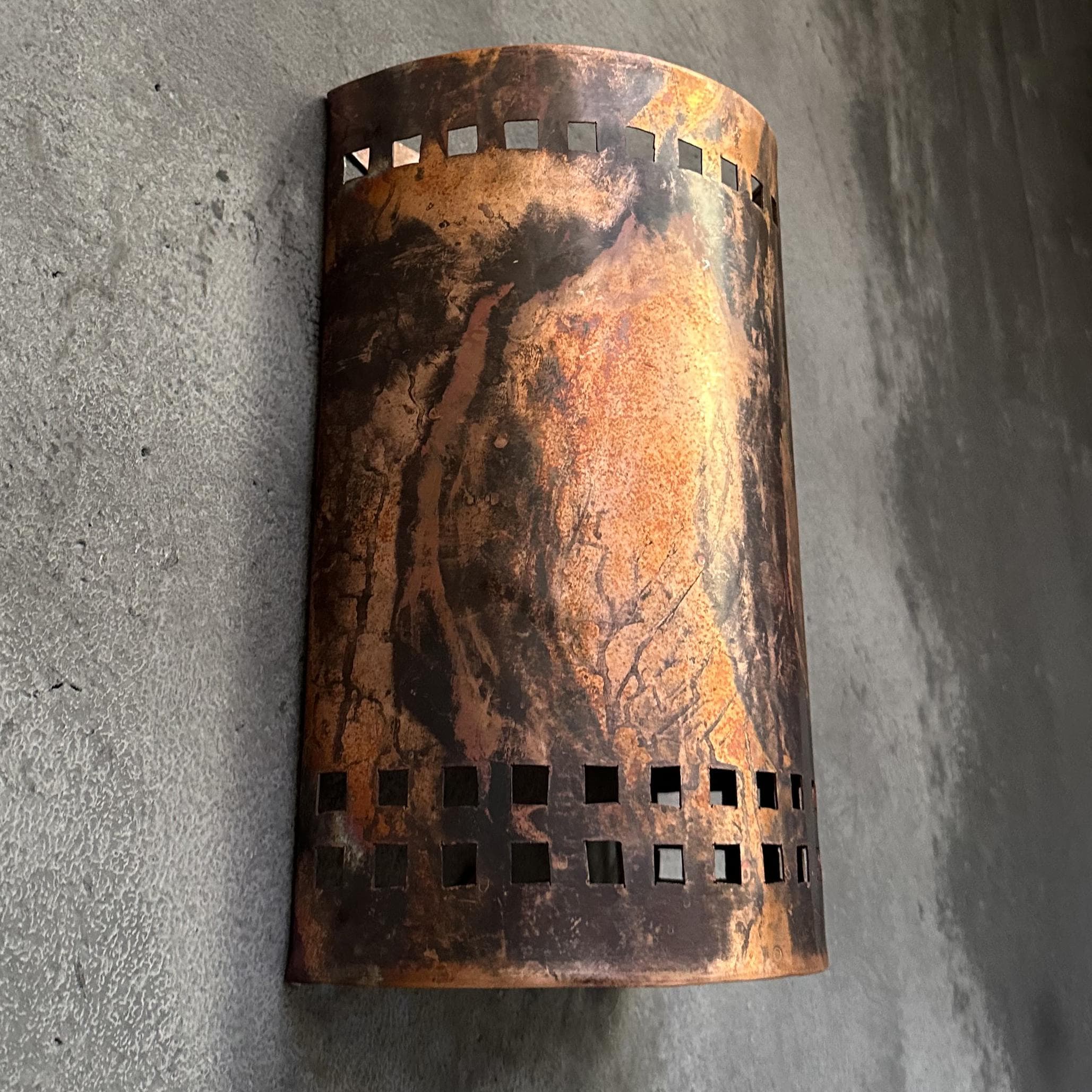 Half Round Wall Sconce Lamp, Copper Outdoor Wall Light Fixtures - Zayian