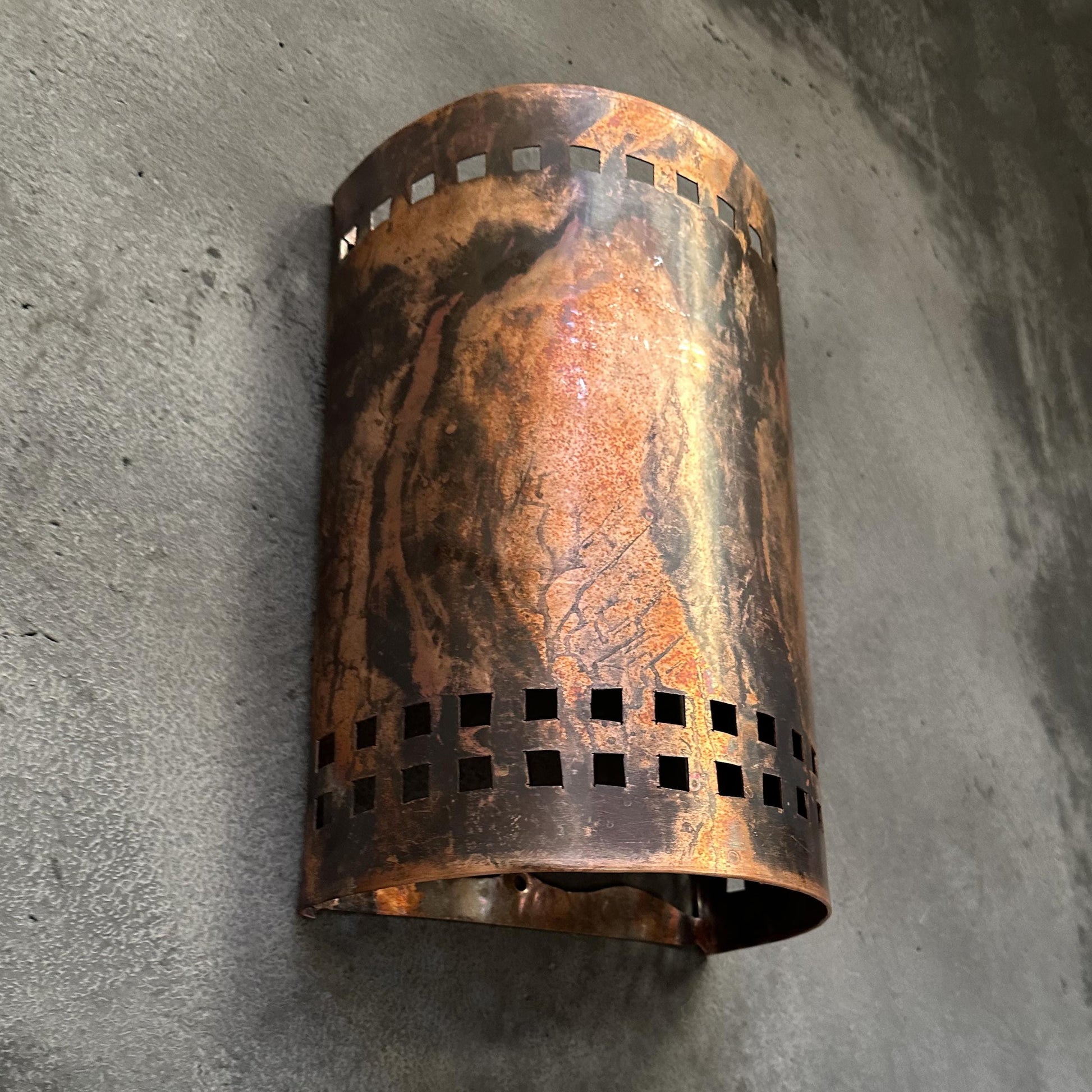 Half Round Wall Sconce Lamp, Copper Outdoor Wall Light Fixtures - Zayian