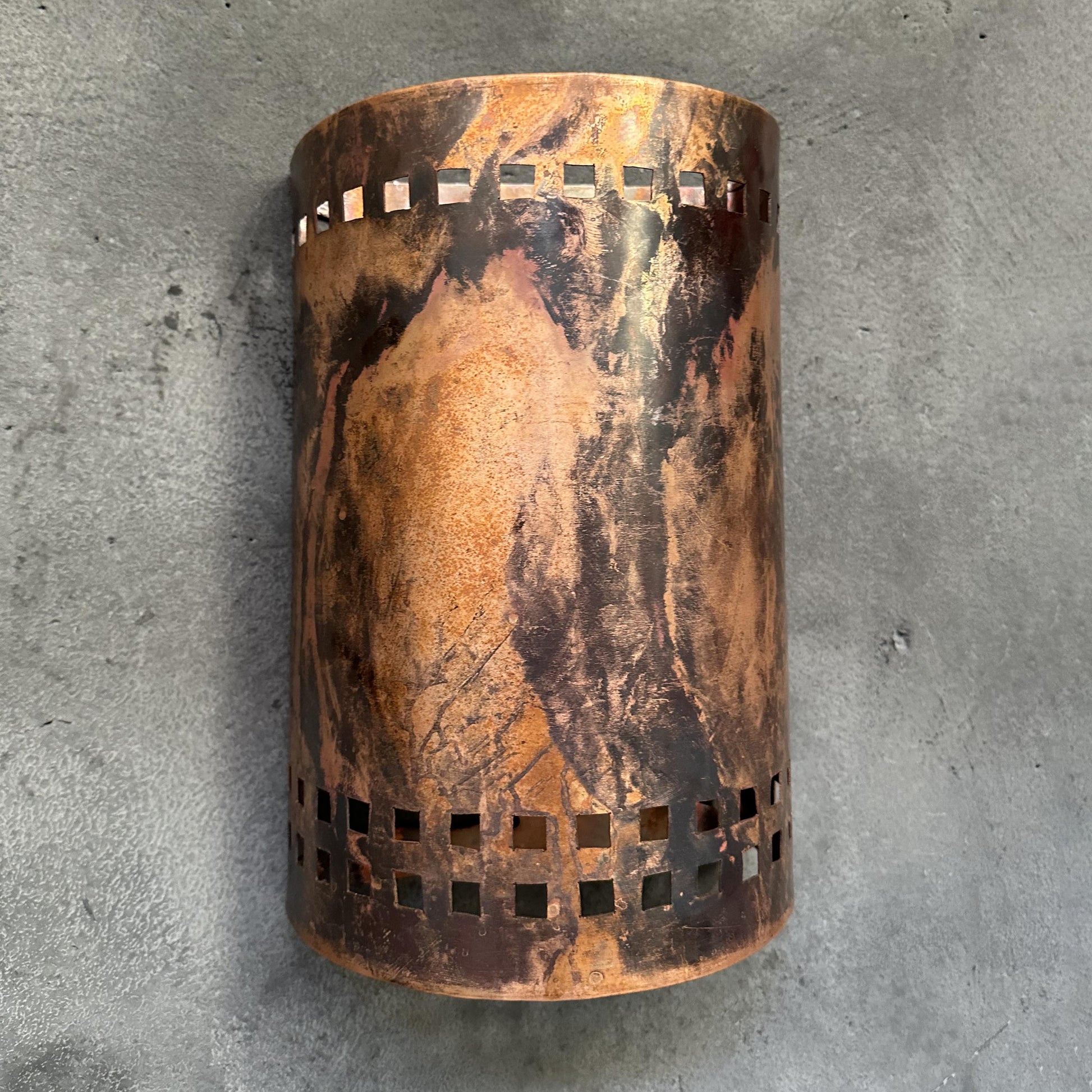 Half Round Wall Sconce Lamp, Copper Outdoor Wall Light Fixtures - Zayian