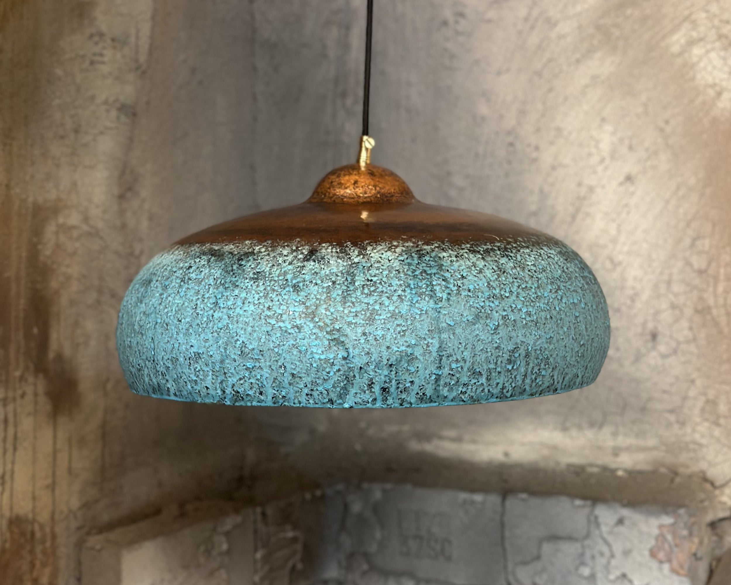 Blue Patina Copper Kitchen Island Lighting - Zayian