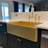 Load image into Gallery viewer, Enchanting Elven Unlacquered Brass Farmhouse Kitchen Sink