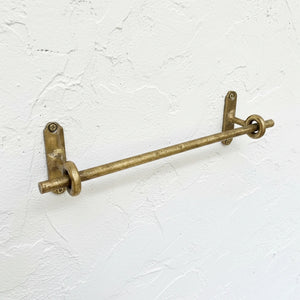 Antique Brass Towel Bar – Solid Brass Wall Mounted Bathroom Rail - Zayian