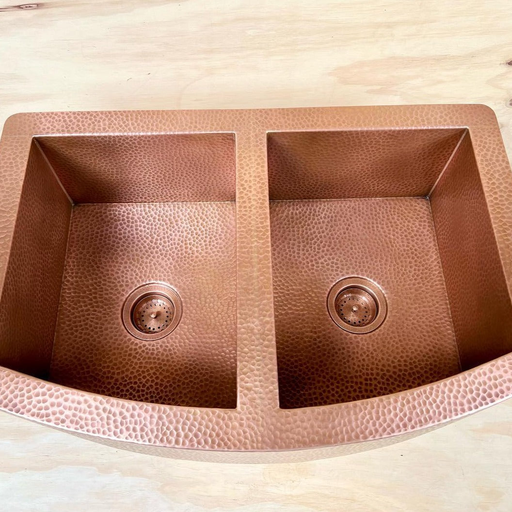 copper farmhouse kitchen sink