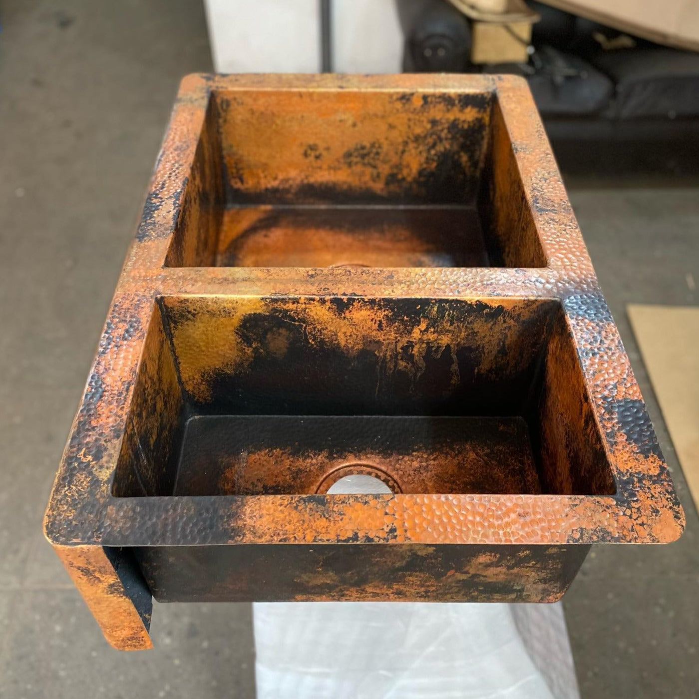 copper farmhouse kitchen sink