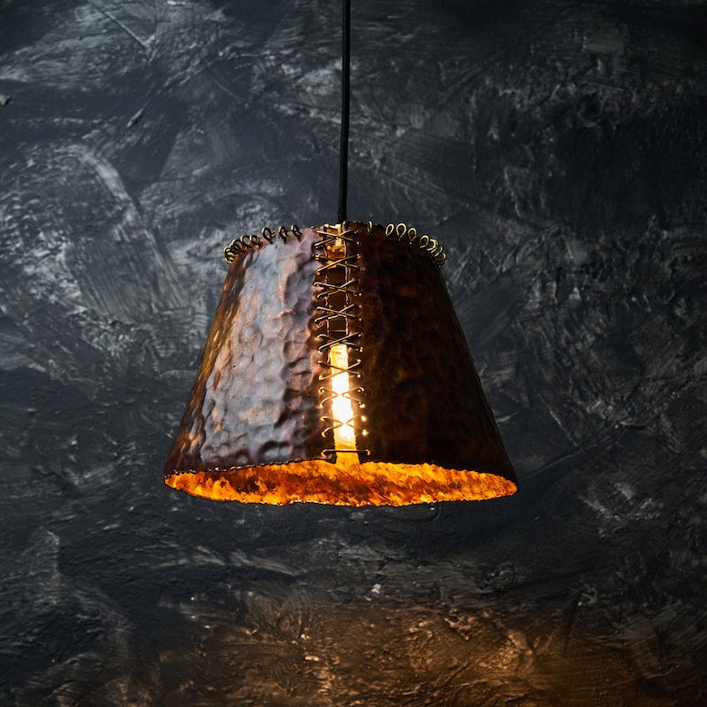 Rustic Copper Lights Rustic Copper Pendant Light, Vintage Ceiling Light for Kitchen Island ...