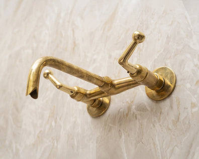 Solid Brass Wall Mounted Tub Filler With Lever handlesSolid Brass Wall Mounted Tub Filler With Lever handles