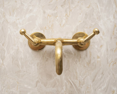 Solid Brass Wall Mounted Tub Filler With Lever handlesSolid Brass Wall Mounted Tub Filler With Lever handles