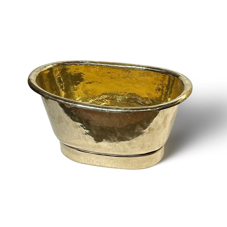 Hand hammered vessel sink