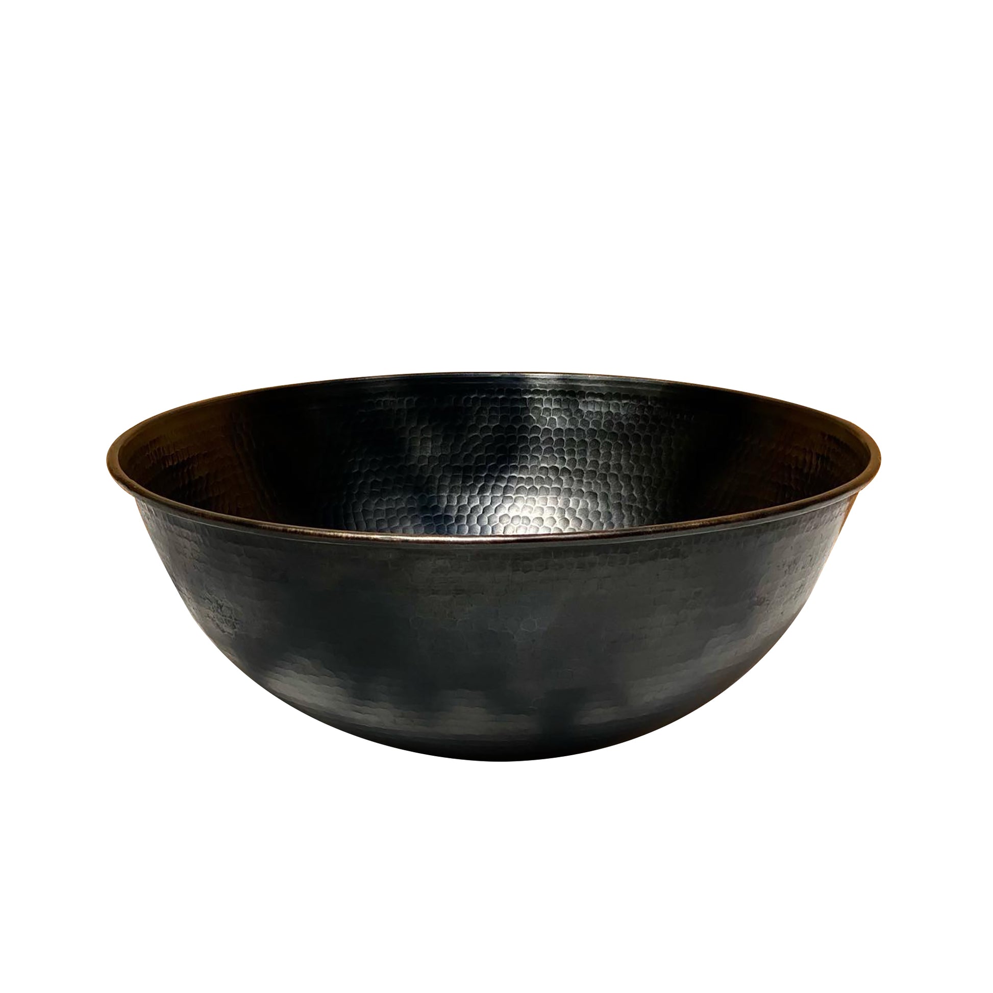 Black Hammered Copper Vessel Sink - Bathroom Round Vessel Sink - zya - Zayian