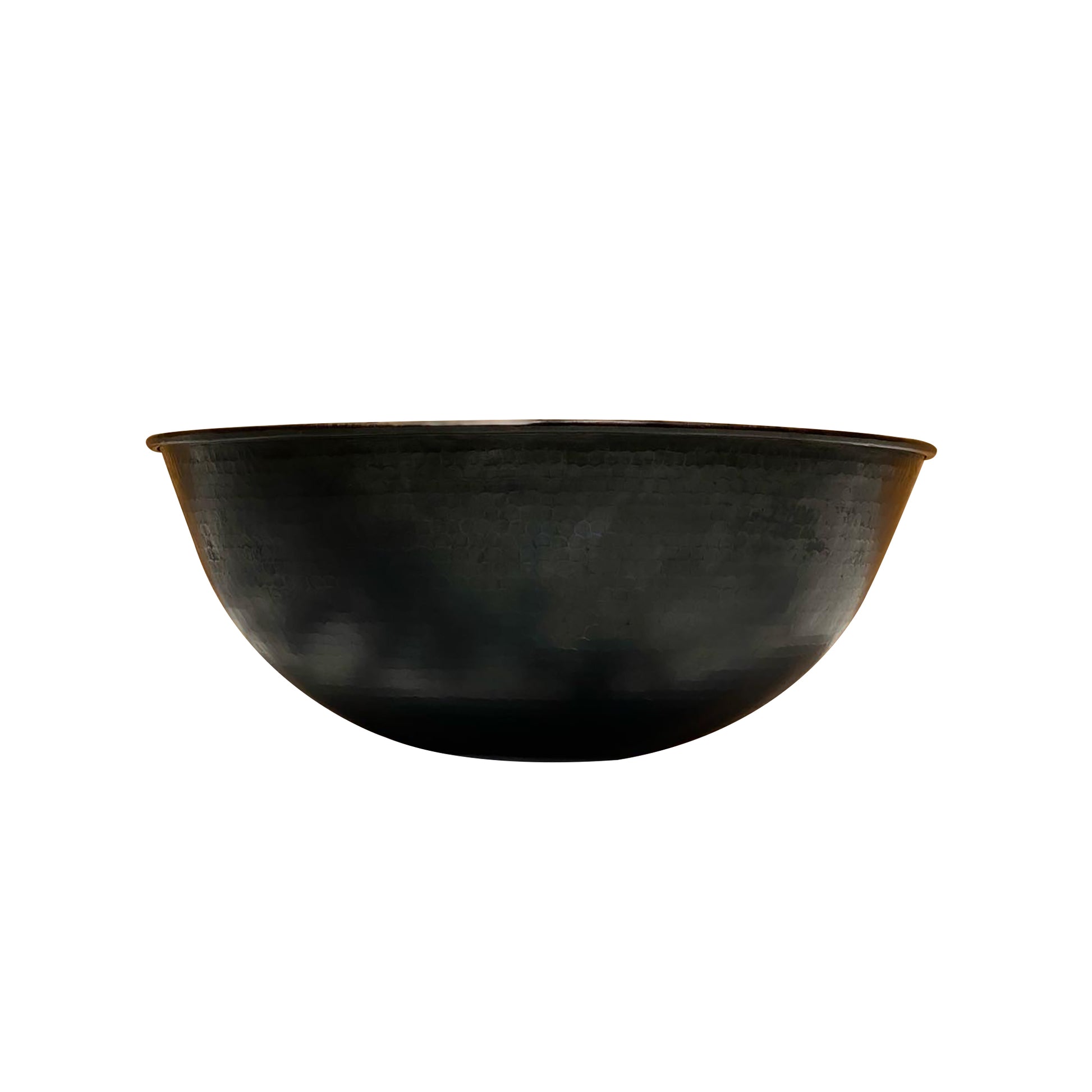 Black Hammered Copper Vessel Sink - Bathroom Round Vessel Sink - zya - Zayian