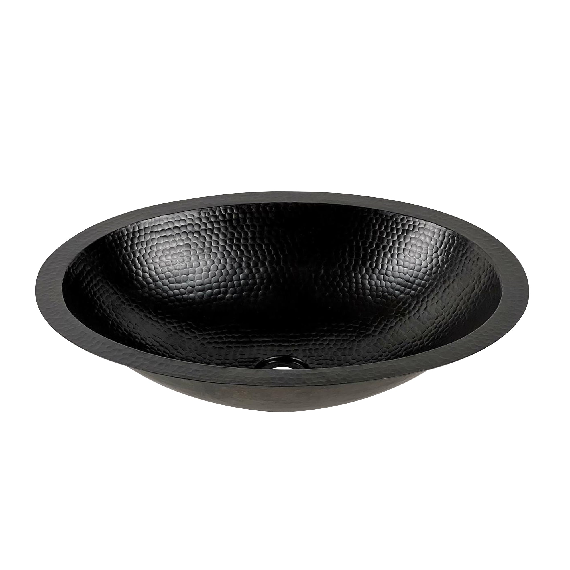 Black Hammered Copper Vessel Sink - Oval Shaped Vessel Sink - zya - Zayian