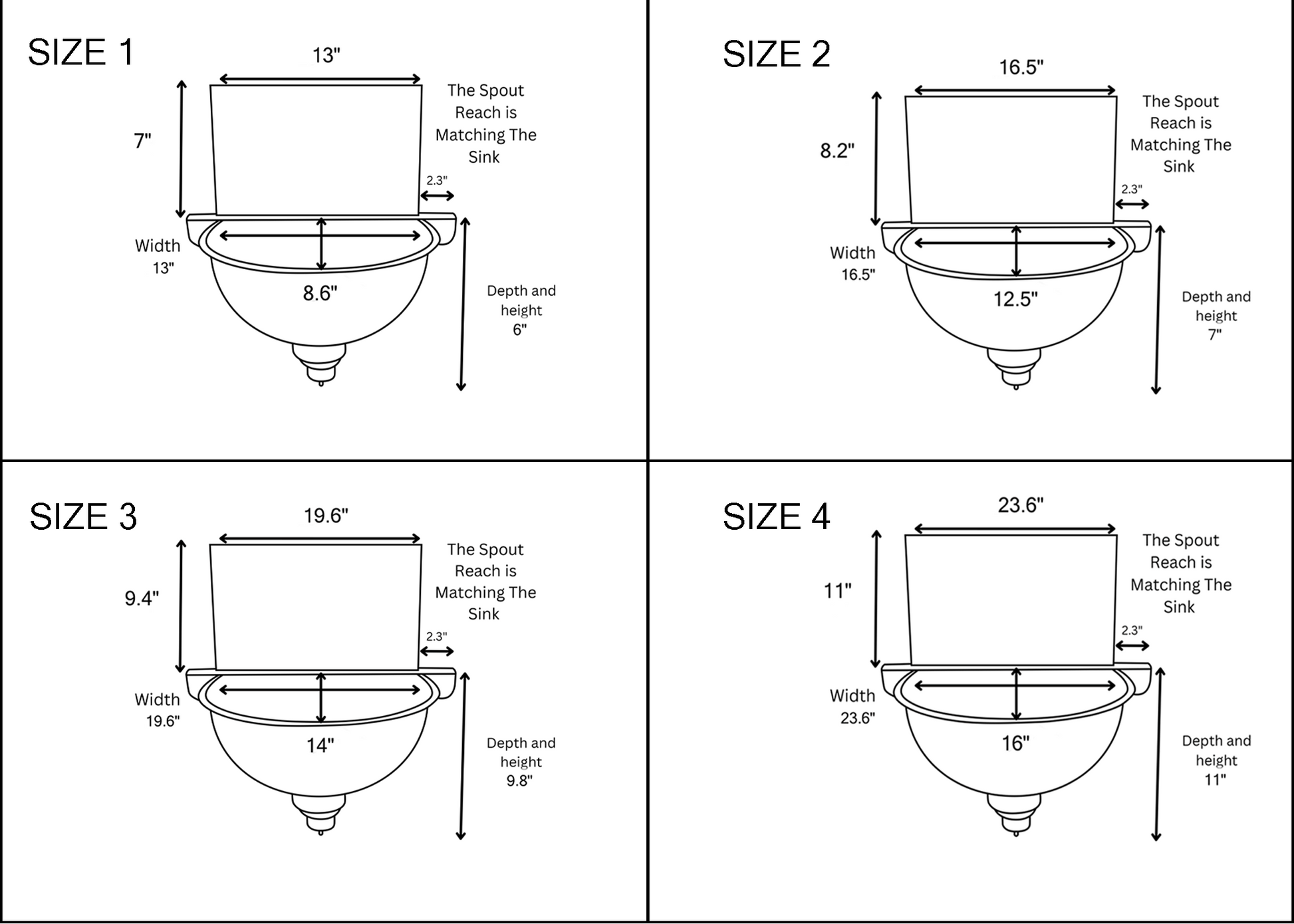 Rustic Copper Wall Mount Vessel Sink Bathroom - Zayian