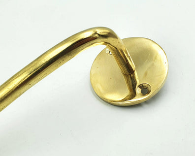 Handmade Unlacquered Brass Toilet Paper Holder - Minimalist Wall Mounted Bathroom HardwareWall Mounted Bathroom Hardware- Shop Artisan 