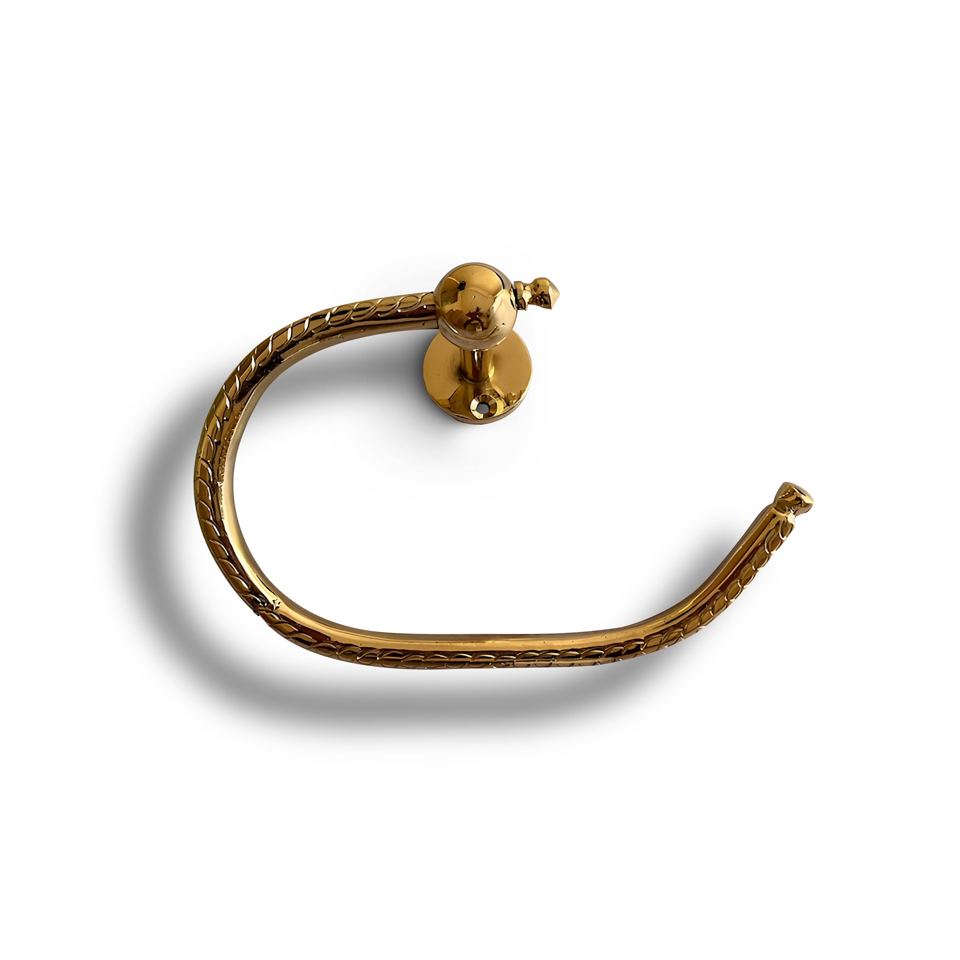 Unlacquered brass toilet paper holder 
