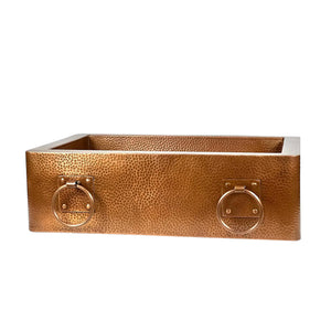 Hammered copper sink