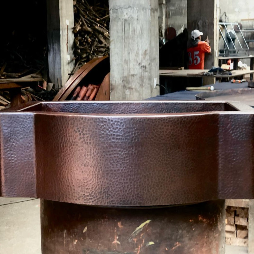 Copper farmhouse sink