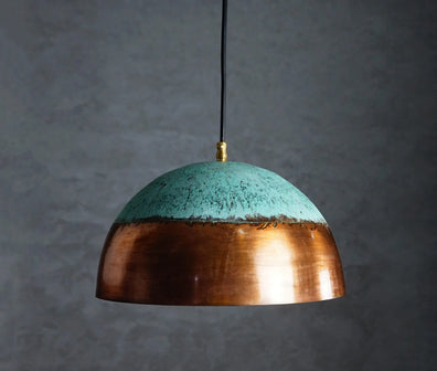 Verdigris Copper Farmhouse Kitchen Island Pendant Light Create a Cozy Ambiance: Copper Pendant Light | Save Big
