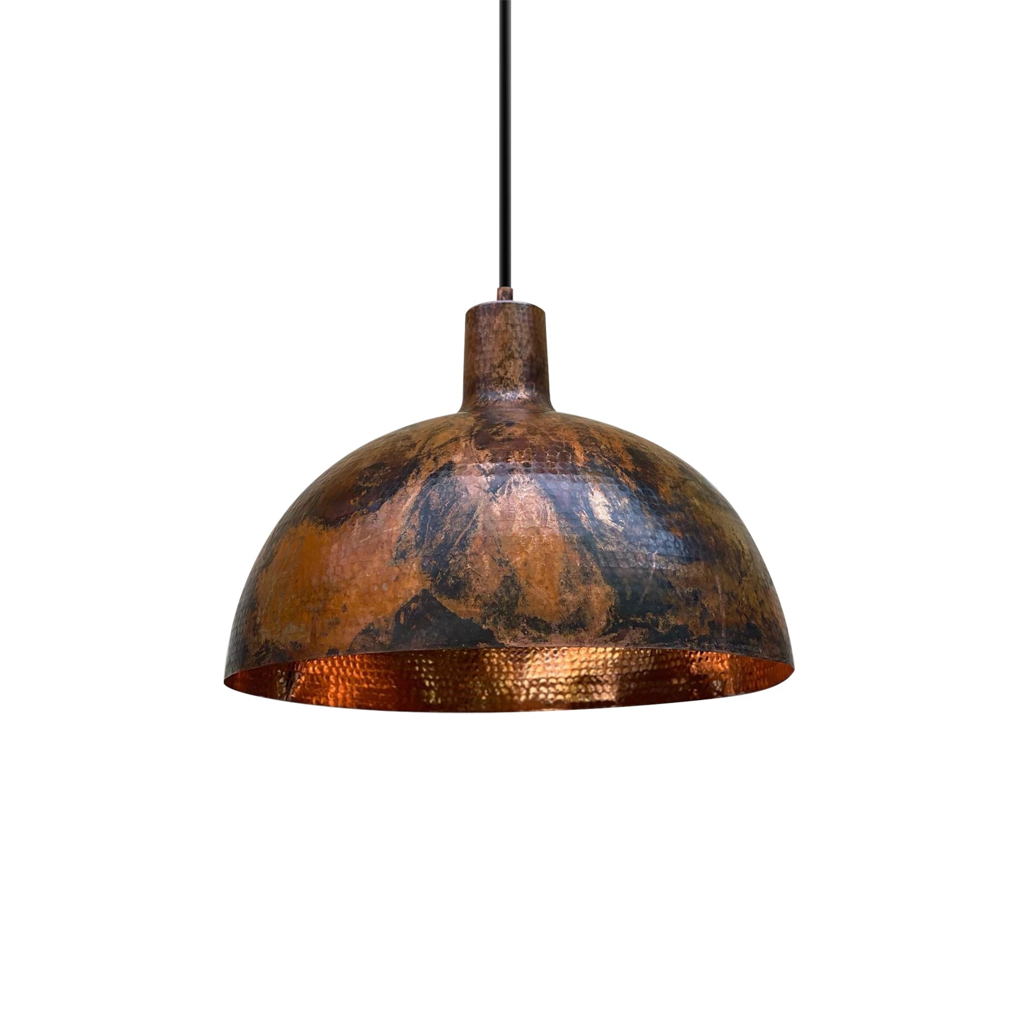 Rustic Hanging Light - Copper farmhouse lighting pendant - Zorva