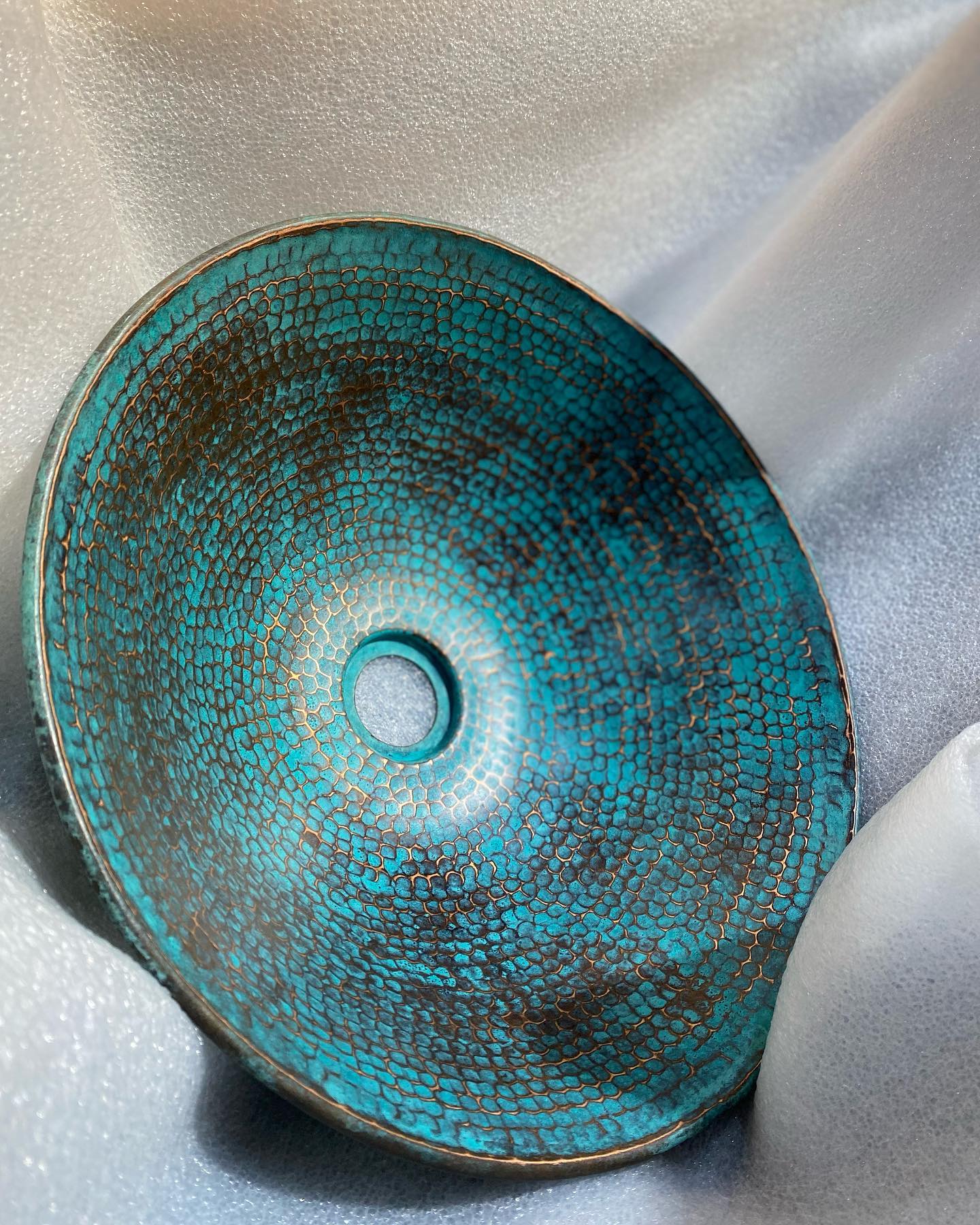 green patina vessel sink- Zayian