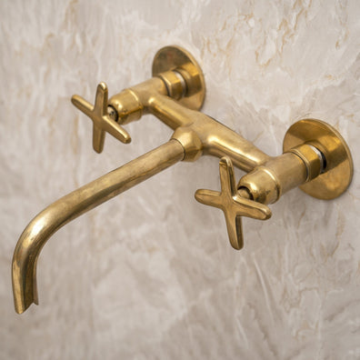 Unlacquered Brass Bathroom Tub Filler FaucetBeautifully Crafted Brass Bathroom Faucet | Free Delivery