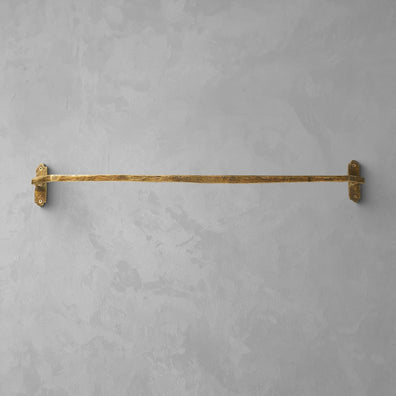 Handmade Brass Towel Rack - Rustic Wall Mounted Bathroom BarHandmade Brass Towel Rack - Rustic Wall Mounted Bathroom Bar
