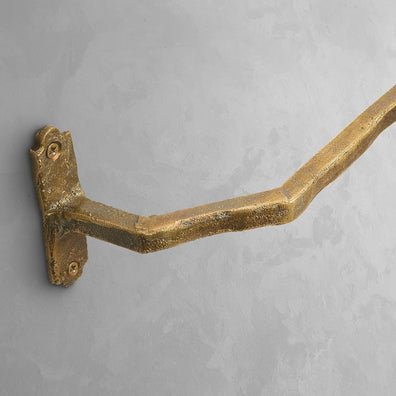 Handmade Brass Towel Rack - Rustic Wall Mounted Bathroom BarHandmade Brass Towel Rack - Rustic Wall Mounted Bathroom Bar
