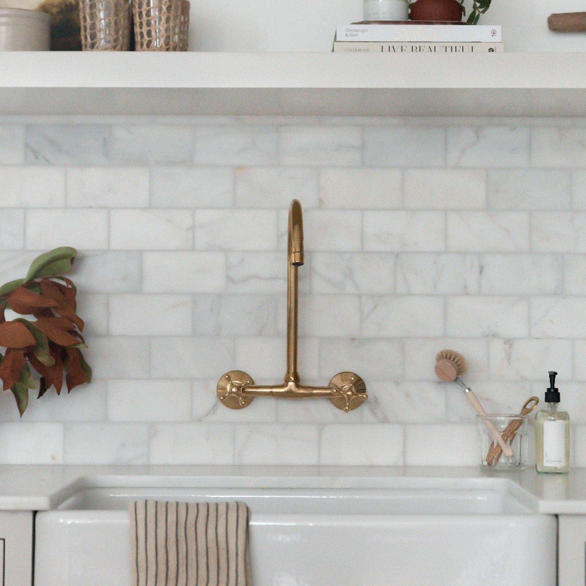 Brass Kitchen Sink Faucet