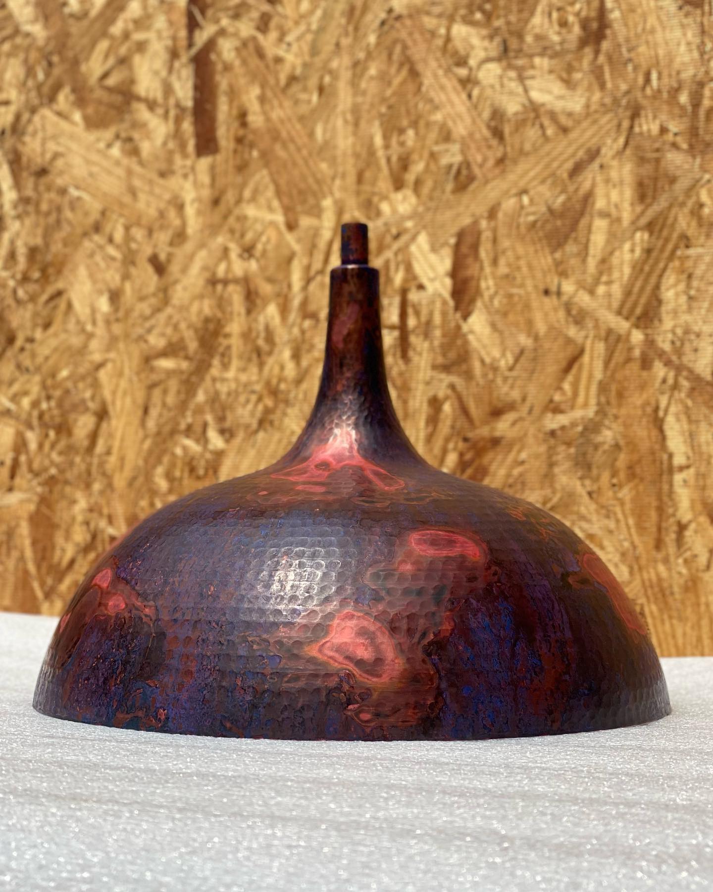 Copper rattan light,
