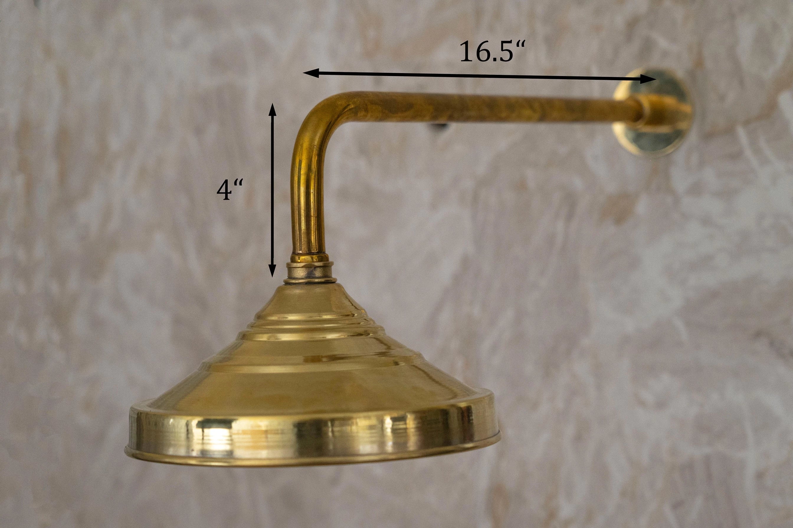Unlacquered Brass Wall Mounted Rainfall Shower Head