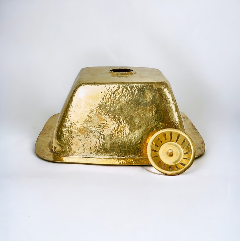 hammered square bar sink