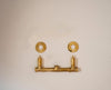 Unlacquered Brass Wall Mounted Bathroom Faucet with Cross Handles Zayian