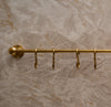 Unlacquered Brass Wall Mounted Pot Rack With Hooks Zayian