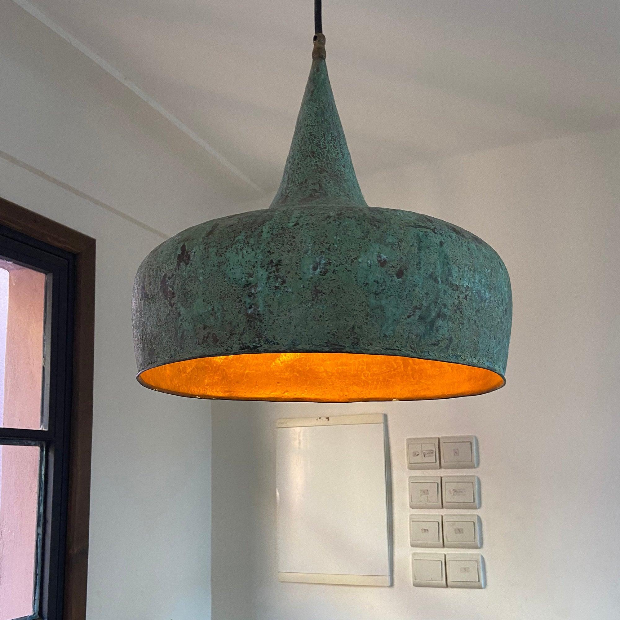 Vintage Oxidized Copper Pendant Light Zayian