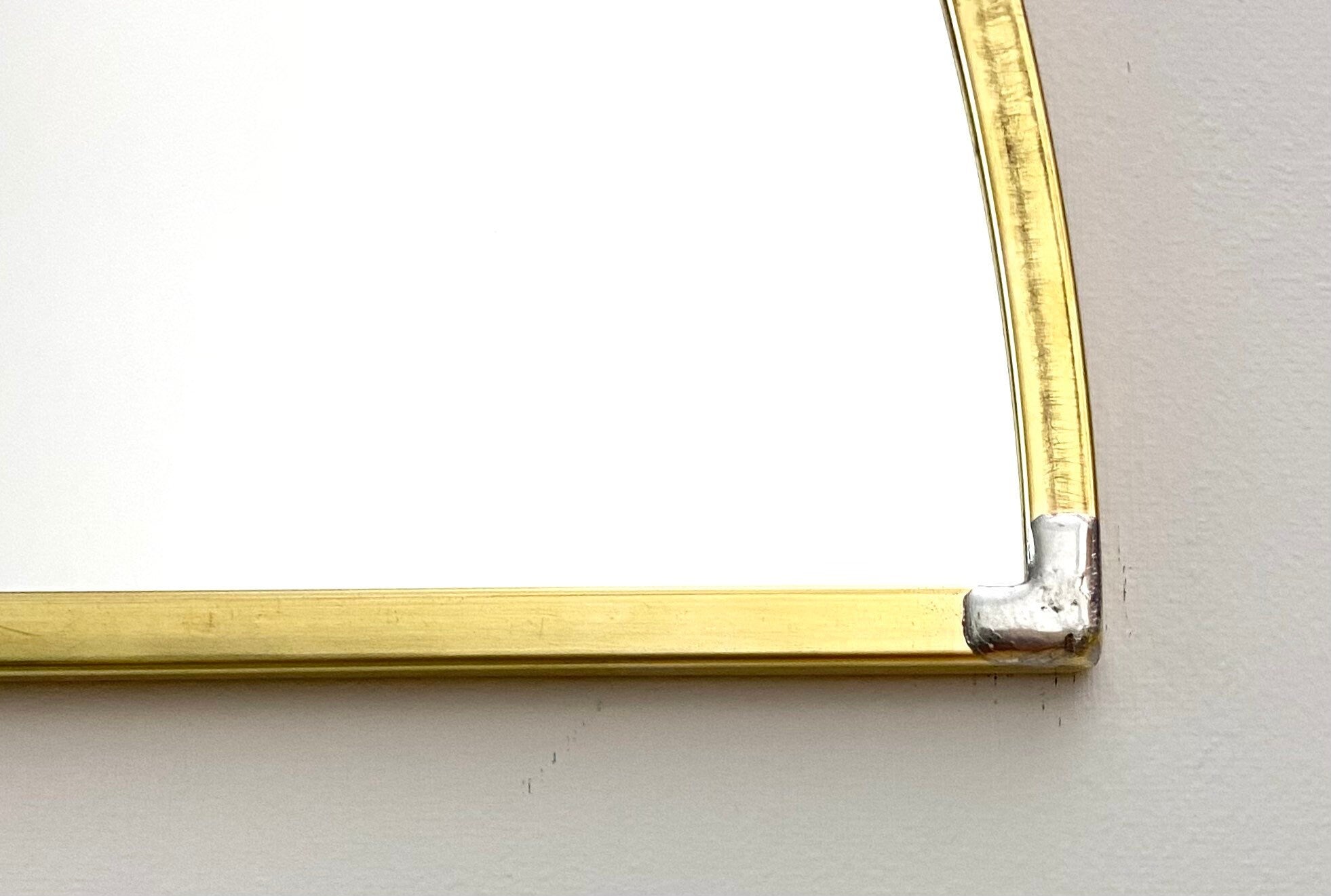Decorative Half Circle Mirror with Brass Frame Zayian 