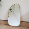 Indlæs billede i gallerifremviser, Handcrafted Unlacquered Brass Mirror | Unique Home Decor | Wall Hanging Vanity Mirror - Zayian