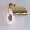 Afbeelding laden in Galerijviewer, Solid Brass Toilet Paper Holder, Handcrafted Powder Room Roll Holder Zayian