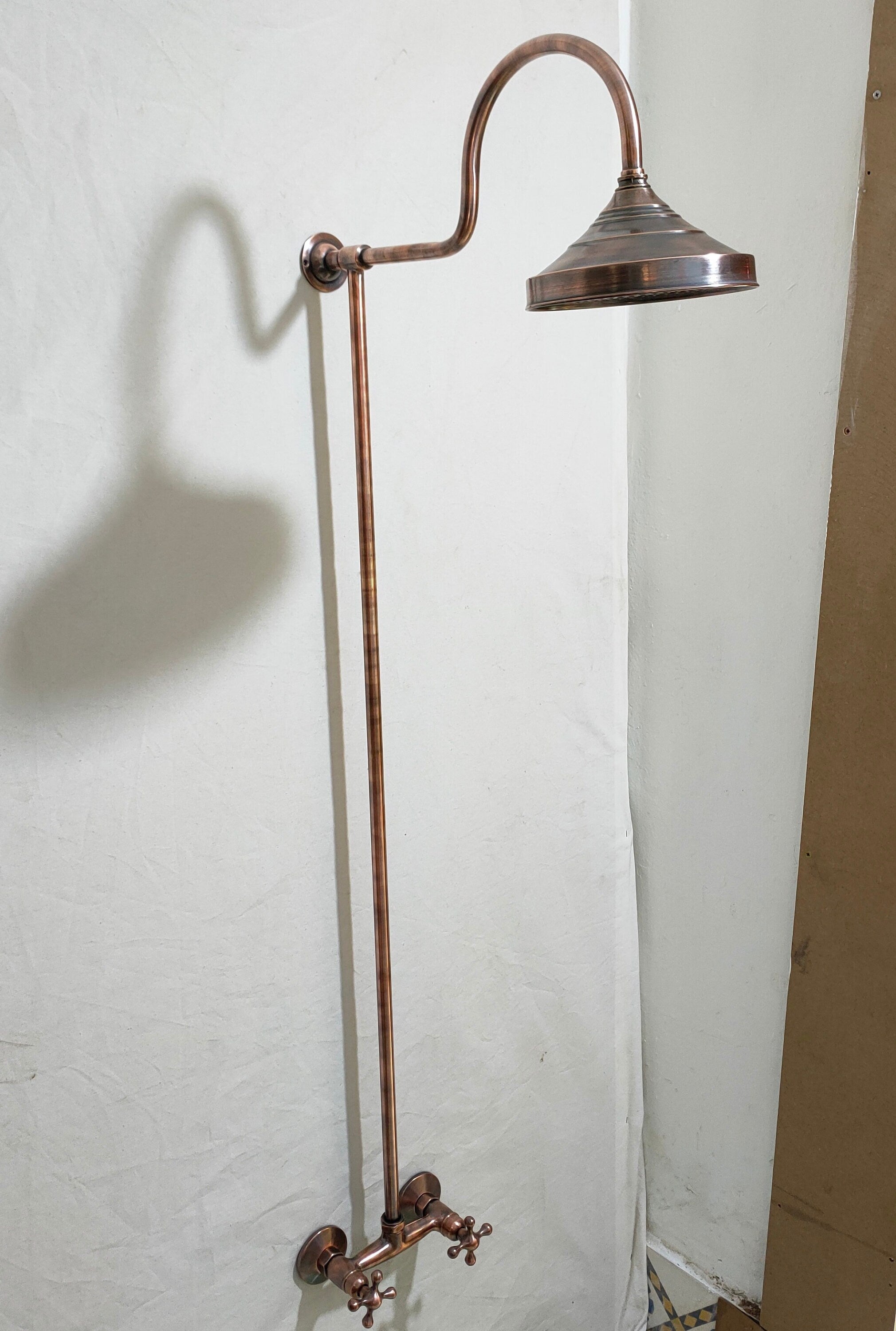 Copper Indoor and outdoor Shower System High Pressure with Round Shower Head Zayian