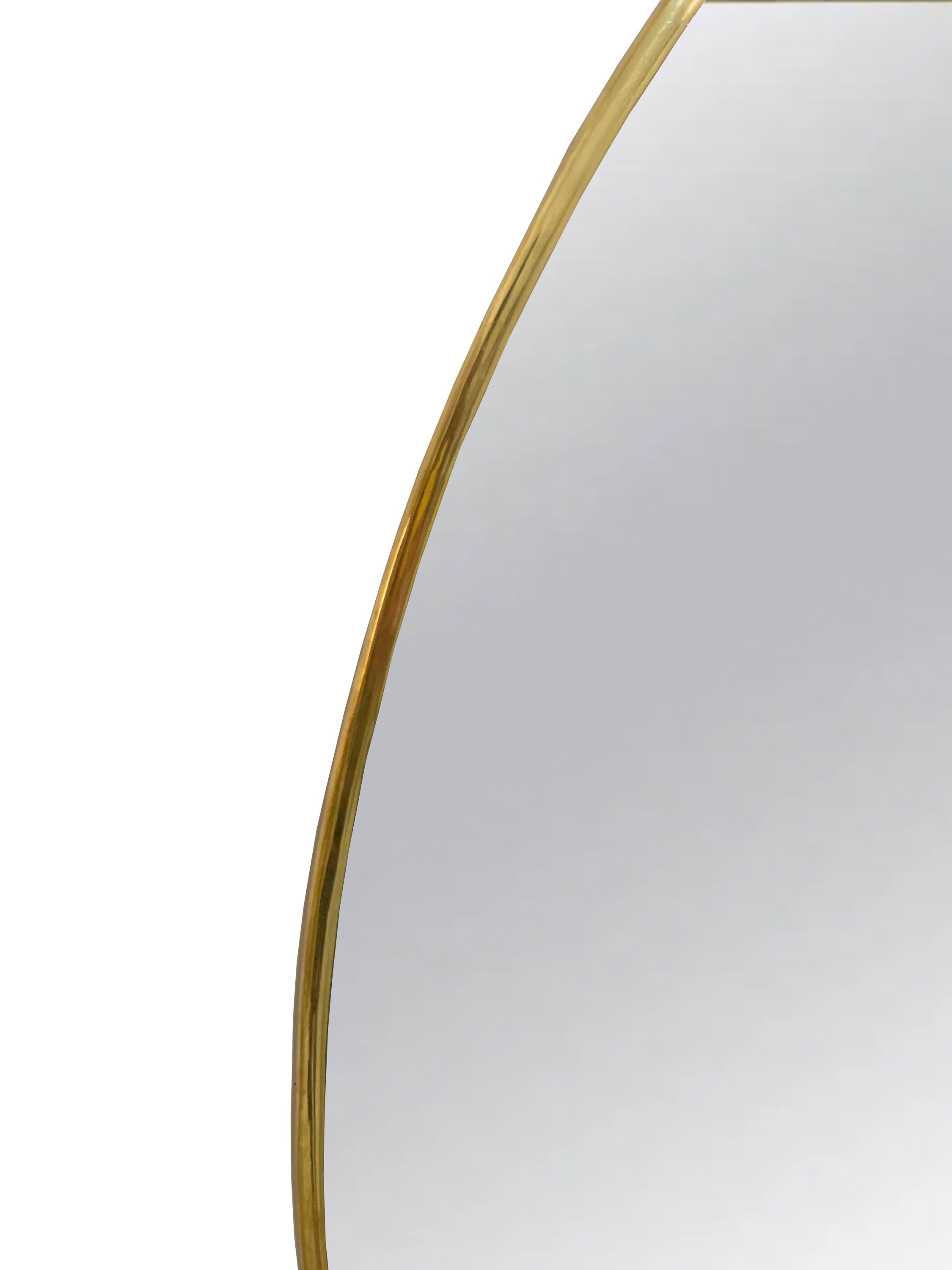 Handmade Asymmetrical Brass Mirror | Unique Home Decor | Artistic Wall Hanging Mirror - Zayian