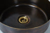 Rustic Brass round Vessel sink with Oil rubbed bronze Faucet Zayian